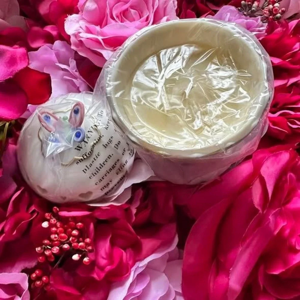Avon September Aster Birthmonth Flower‎ Candle Butterfly Porcelain Vintage NIB
